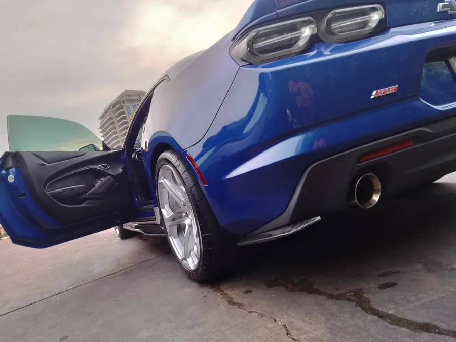 Blue muscle car detailed and finished at Delivery Detail Automotive in Slaton, TX